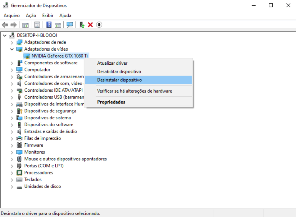 gerenciador de dispositivos
