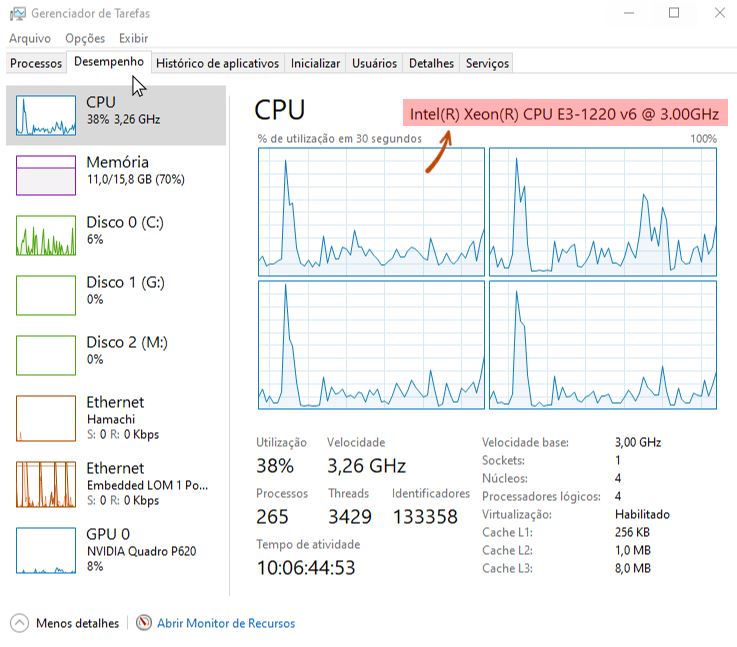 Como identificar o modelo de meu CPU no Windows