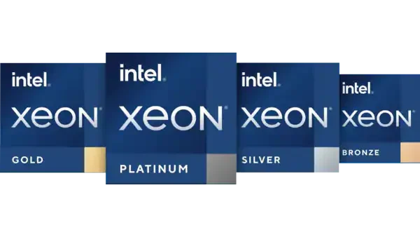 Linha Intel Xeon Scalable: Xeon Bronze, Xeon Silver, Xeon Gold e Xeon Platinum.